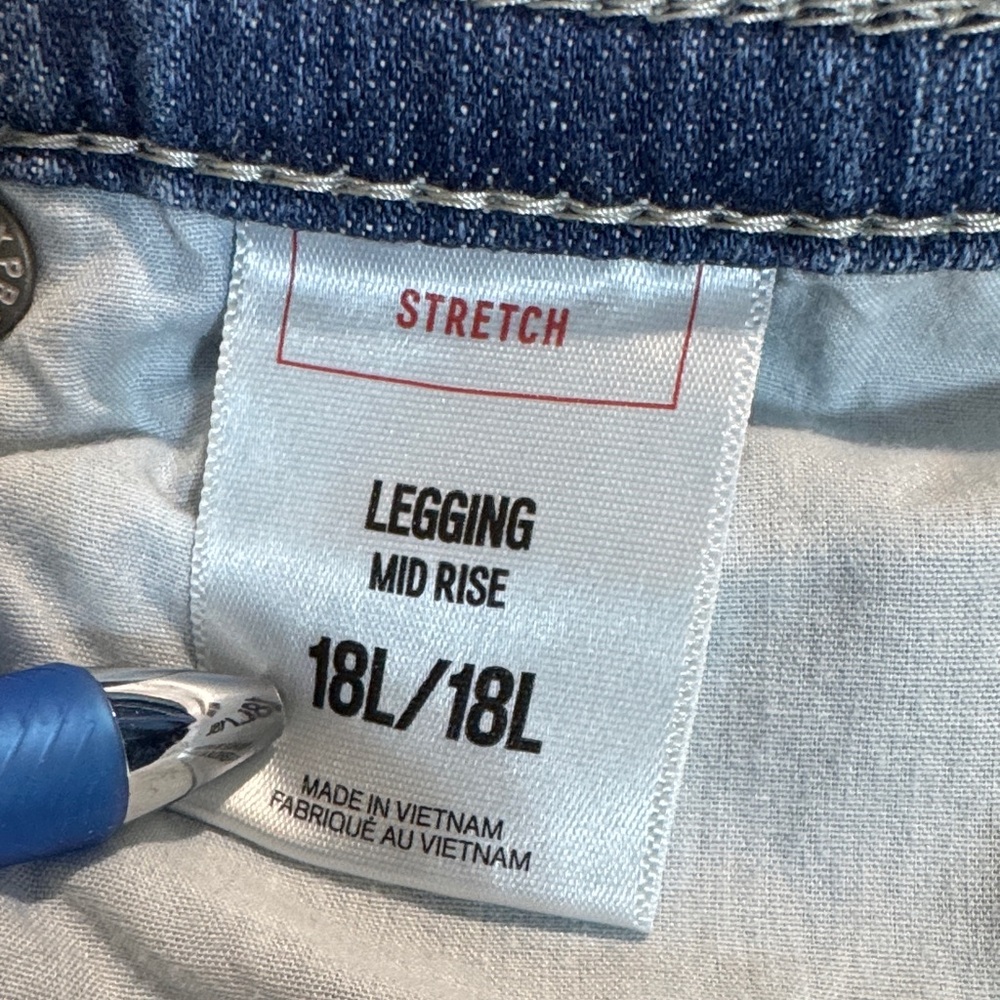Express Light Blue Straight Leg Jeans - Picture 4 of 6